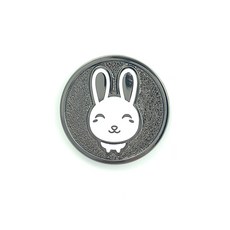 GIVOTGOLF 十二生肖圓形籌碼高爾夫球標, 卯兔 (黑色), 1個