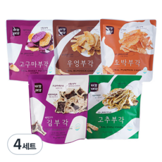 Tigak Taegak紫菜+紅薯+紅辣椒+南瓜+牛蒡浮雕套組, 30g, 4組