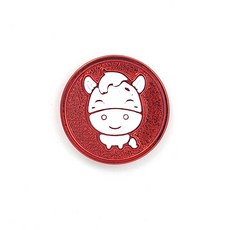 지봇골프 십이지신 써클칩 캐릭터 골프 볼마커, 오말 (레드), 1개