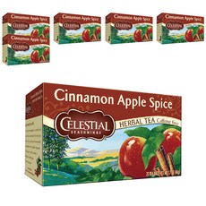 CELESTIAL SEASONINGS 詩尚草本 蘋果肉桂茶 無咖啡因草本茶 1.7 OZ (48g), 2.4g, 20包, 6盒