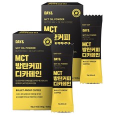 데이앤 MCT 방탄커피 디카페인, 10g, 14개입, 2개