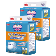 3baby 三個寶 成人用 加厚款緊身彈力型拉拉褲/紙尿褲 男女通用 42片, 2包, XXL