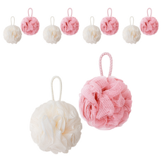 Pernoel 緻密柔軟懸掛式泡泡淋浴球套裝, D型, 5個, 2個裝