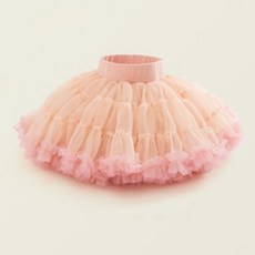 Iyumong 女童學院風荷葉邊蛋糕雪紡迷你裙