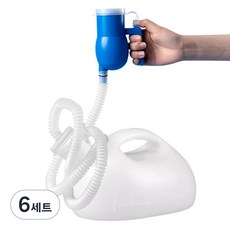 조인메이드 대용량 남성용 간이 휴대용 소변통 + 침대용 수집기 2L 세트, 화이트, 6세트