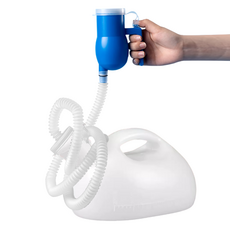 Joinmade 大容量男性用簡易便攜式尿壺 + 床邊用收集器 2L 套組, 1個, 白色