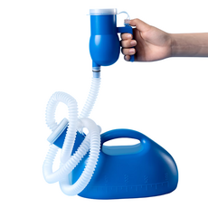 Join Made 大容量男性用簡易便攜式尿壺 + 床邊用集尿器 2L 套組, 1個, 藍色