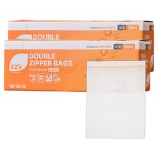 EZn이지엔 스탠다드 더블지퍼백 냉장 냉동 겸용, 대(L), 80개입, 2개