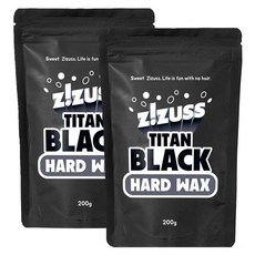 ZiZUSS Titan黑色硬蠟 全身部位適用, 200g, 2個