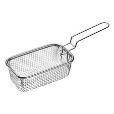 FREIZ 和平 方形油炸鍋笸籮, 銀色, 1個, 34 x 11 x 12 cm