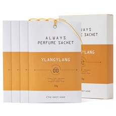 더스윗홈 올웨이즈 퍼퓸사쉐 옷장방향제, 20g, 4개, 일랑일랑