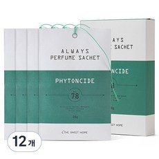 더스윗홈 올웨이즈 퍼퓸사쉐 옷장방향제, 20g, 12개, 피톤치드