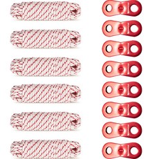 벅703 2구 땅콩형 알루미늄 스토퍼 8p + 스트링 6p 세트, 혼합색상