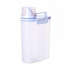 日式簡約帶刻度儲米桶/飼料桶, 大(9 x 16 x 31cm), 1個, 透明