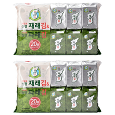 지도표성경 지도표 재래식 성경식탁김 4g x 10p + 파래김 4g x 10p, 80g, 2개