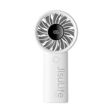 지수라이프 LED 미니 휴대용 무선 선풍기, Handheld Fan Life4, Light Grey
