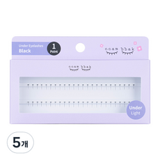 ccam bbak 人造束狀假睫毛 盒裝版 下睫毛款 1束, 5個, 黑色