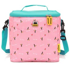 pancoat 方形保溫便當袋 PN267, 粉紅 薄荷綠, 1個