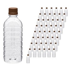 mir 耐壓蓋透明PET圓形棕色飲料空瓶, 90個, 500ml