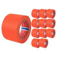 iQIHAN 彩色紙膠帶 50mm x 15m, 12個, 橘色