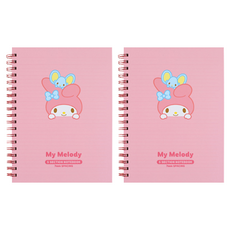My Melody 三麗鷗5色索引筆記本 美樂蒂, 粉紅色, 2個