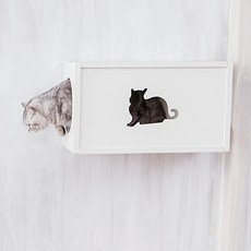 長方形貓塔, 白色的, 1個