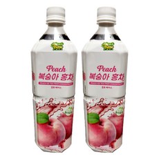 듀베이스 복숭아 홍차, 1.02L, 2개