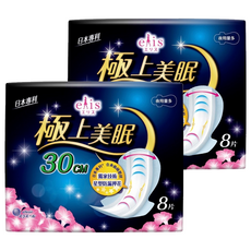 elleair 艾黎艾爾 elis 愛麗思 清爽零感 衛生棉, 30cm, 8片, 2包