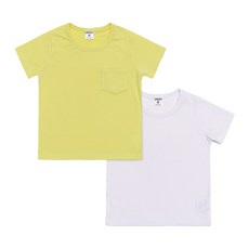 유라비 아동용 기본 라운드 반팔 2종세트