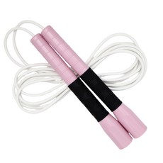 JFROPE Hurricane 高速跳繩, 嬰兒粉 + 白色繩, 1個