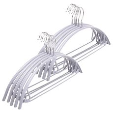 日版超厚多功能無痕衣架 寬43x高21公分 5入一組, 銀灰, 10個