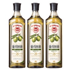 해표 압착 올리브유, 900ml, 3개