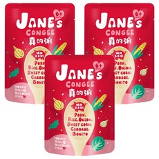 JANE's CONGEE 真的粥 豬肉玉米粥, 150g, 3包