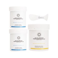 LE CLUB DES PROFESSIONNELS 金盞花護膚面膜 110ml+滋潤護理面膜 250ml+舒適護膚霜 4ml 10入+面膜刷, 1套