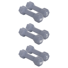 Everlast 潛水布啞鈴, 1kg, 6個, 灰色