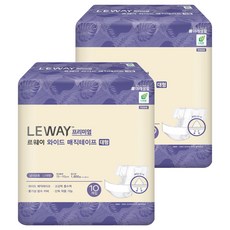 Mirae Well life Leeway 男女通用頂級加寬魔鬼氈成人紙尿褲, 大型, 2個, 10枚入