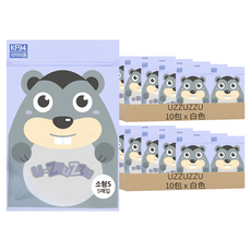 UZZUZZU 鳥嘴型口罩 兒童用(XS) KF94, 5片, 20包, 白色