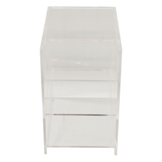 MUJI 無印良品 壓克力小物收納架 8.8 x 13 x 14.3cm 斜口, 1個, 透明, 4格