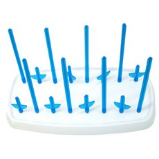 ange 衛生奶瓶晾架 108-01041, 藍色+白色