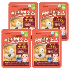 아이배냇 베베 순한 덮밥소스, 50g, 4개, 혼합맛(새우/달걀)