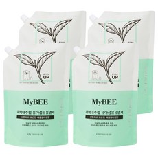 MyBEE 孩童衣物嫩芽柔軟精補充包 蘋果花香, 1.2L, 4個