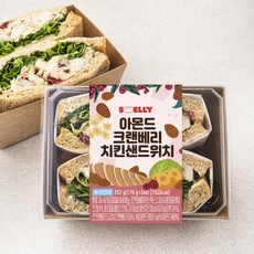 스웰리 아몬드크랜베리치킨 샌드위치, 176g, 2개