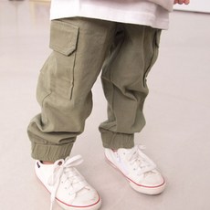 少年市集 兒童潮流工裝束口褲