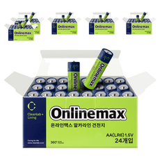 크린랩 온라인맥스 알카라인 AA 건전지, 24개입, 6개