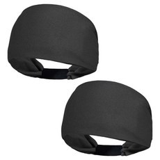 SNBRO 3-WAY 麻花混色髮帶, 黑色, 2個