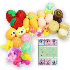 壘球交易板 + Touch Play Sticky Pop It Squishy Clay Slime 10 件套, 混色