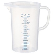 SHIMOYAMA pp帶刻度量杯(可配蓋) 500ml km co 小貨, 1入, 透明, 500
