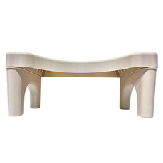 FANCY LIFE 馬桶腳踏凳 PP材質, 39 x 21 x 16cm, 白色