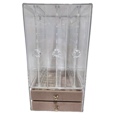 FANCY LIFE 耳環收納盒 三層透明加抽屉