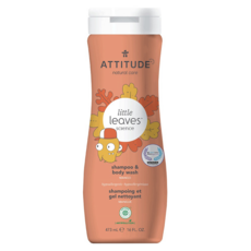 ATTITUDE 艾特優 兒童2合1洗髮沐浴露 芒果 3歲以上, 473ml, 1瓶